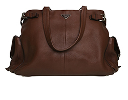 Side Pocket Shoulder Bag, Leather, Brown, MII/102, 1*